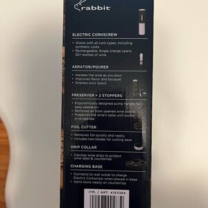 Rabbit Electric Corkscrew 8 Piece Set - Black